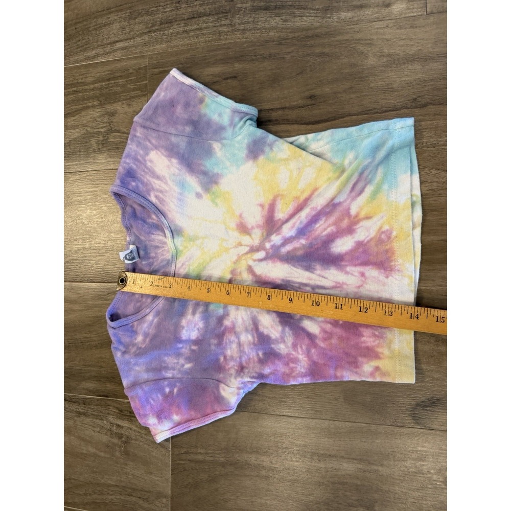 Los Angeles Apparel Womens Tie Dye Crew Neck Short Sleeve T-Shirt Made USA Small - Picture 2 of 9